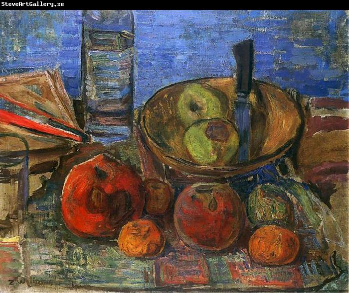 Zygmunt Waliszewski Still life with apples.